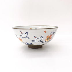 【清水焼】福寿　飯碗　鶴 1枚目の画像