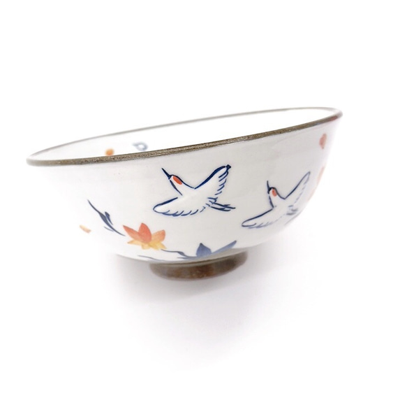 【清水焼】福寿　飯碗　鶴 2枚目の画像
