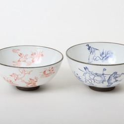 【清水焼】高山寺　飯碗（青） 5枚目の画像