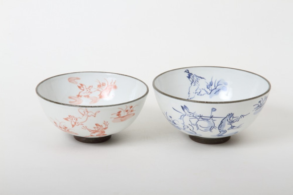 【清水焼】高山寺　飯碗（青） 5枚目の画像