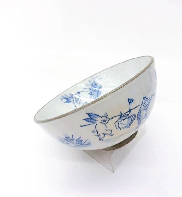 【清水焼】高山寺　飯碗（青） 2枚目の画像