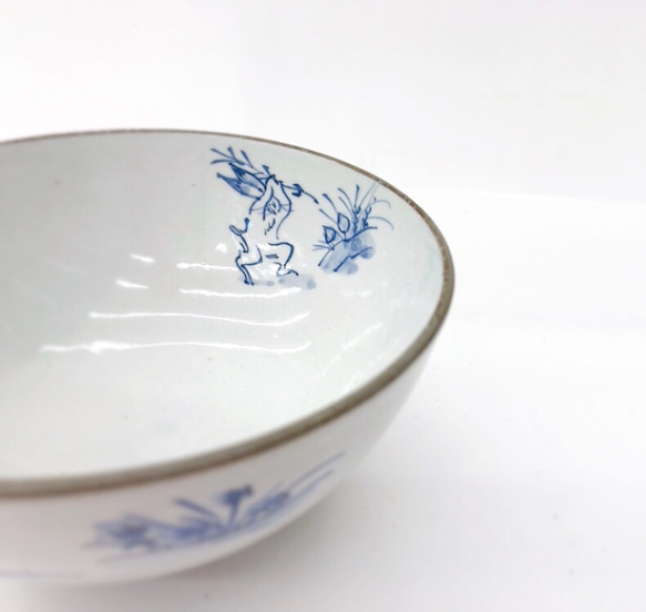 【清水焼】高山寺　飯碗（青） 3枚目の画像