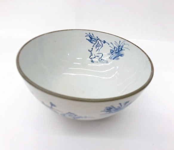 【清水焼】高山寺　飯碗（青） 4枚目の画像