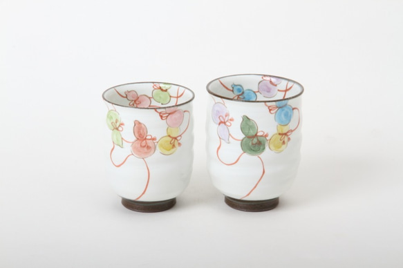 【清水焼】六瓢　湯呑（赤） 3枚目の画像