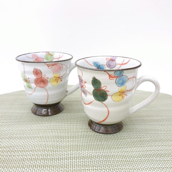 【清水焼】六瓢マグカップ（赤） 4枚目の画像