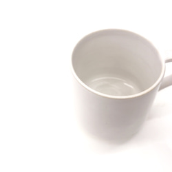 【清水焼】色変わりマグカップ（白釉） 2枚目の画像