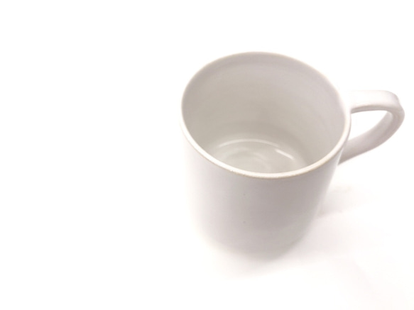 【清水焼】色変わりマグカップ（白釉） 2枚目の画像