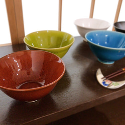【清水焼】色変わり飯碗（いぶし黒釉） 3枚目の画像