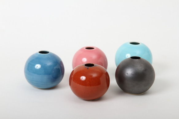 【清水焼】一輪挿し（ピンク） 5枚目の画像