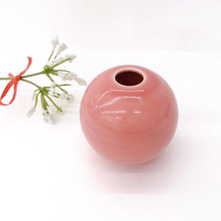 【清水焼】一輪挿し（ピンク） 2枚目の画像