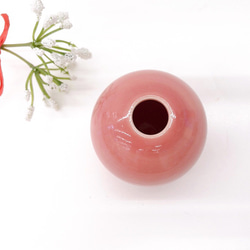 【清水焼】一輪挿し（ピンク） 3枚目の画像