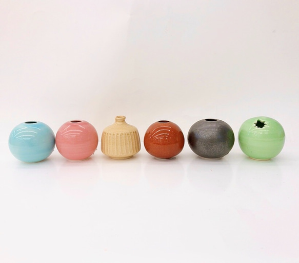 【清水焼】一輪挿し（ピンク） 6枚目の画像