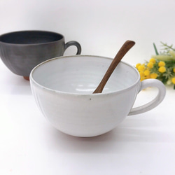 【清水焼】幸　スープカップ（白） 3枚目の画像