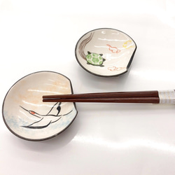 【清水焼】豆皿箸置（亀） 3枚目の画像