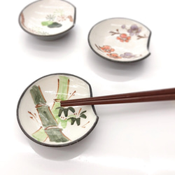 【清水焼】豆皿箸置（竹） 2枚目の画像
