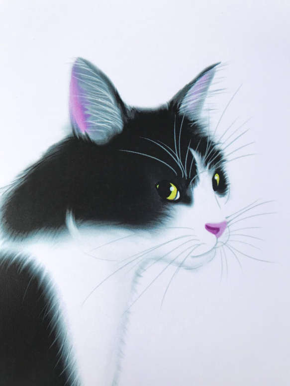 猫のポスター　A4サイズ　「見返り猫」 3枚目の画像
