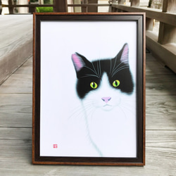 猫のポスター A4サイズ 「見返り猫」 イラスト 千繪 通販