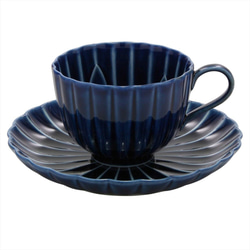 555-0069　コーヒー マグ カップ 和陶器 和モダン /ぎやまんコーヒーC＆S/茄子紺 1枚目の画像