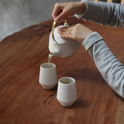 508-0013　湯呑 煎茶 和陶器 和モダン /フラスタム長湯呑(黒) 4枚目の画像