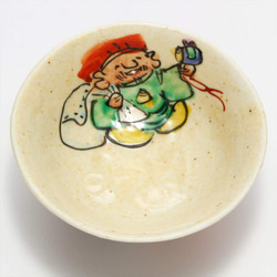 105-0031 飯碗 茶碗 湯呑 和陶器 和モダン /色絵七福神飯碗 3枚目の画像