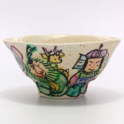 105-0031 飯碗 茶碗 湯呑 和陶器 和モダン /色絵七福神飯碗 4枚目の画像