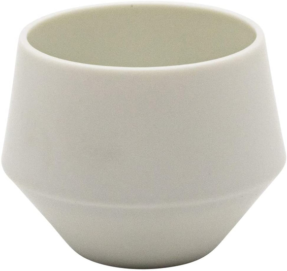 508-0014　湯呑 煎茶 和陶器 和モダン /フラスタム白釉煎茶 2枚目の画像