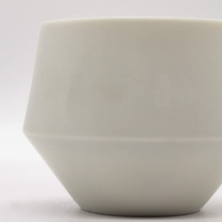 508-0014　湯呑 煎茶 和陶器 和モダン /フラスタム白釉煎茶 3枚目の画像