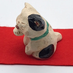 041-0012　置物 インテリア 和陶器 和モダン /猫（毛づくろい） 3枚目の画像