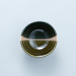 023-0028　飯碗 茶碗 湯呑 和陶器 和モダン /織部バイカラー飯碗 4枚目の画像