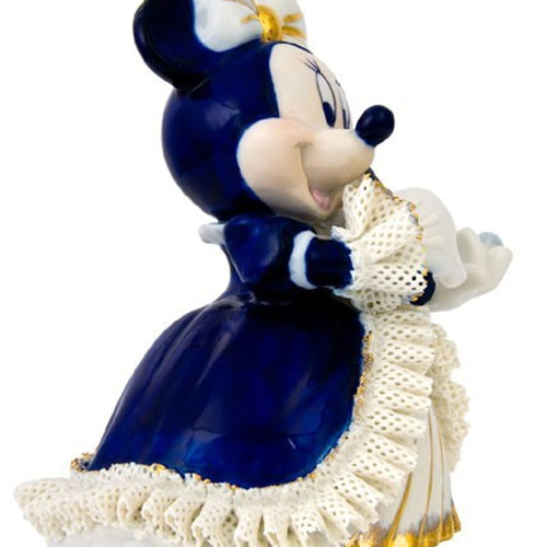 陶器のレース人形 - 置物 レース人形オルゴール、バイオリン