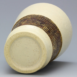 143-0009　カップ 和陶器 和モダン /串目タンブラー（白マット） 4枚目の画像
