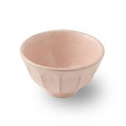 555-0211　飯碗 茶碗 湯呑 和陶器 和モダン /桃練輪花茶碗 1枚目の画像