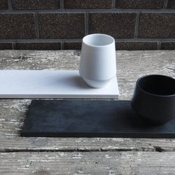 156-0102  長皿 魚焼物皿 楕円皿 サンマ 和陶器 和モダン /JAPAN長角皿(黒) 4枚目の画像