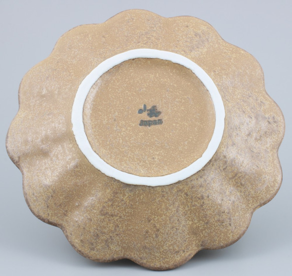 555-0015　取皿 小皿 プレート 和陶器 和モダン /茶練輪花14プレート 3枚目の画像