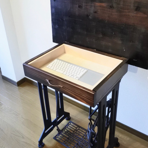 即納!!SALE!!開閉式引き出し付き 学習机勉強机/PCデスク化粧台