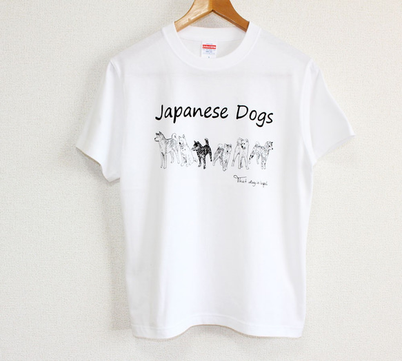 日本犬 Tシャツ メンズタイプ 2枚目の画像