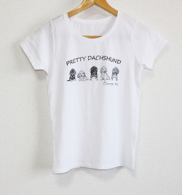 ダックスフンド　子犬Ｔシャツ 4枚目の画像