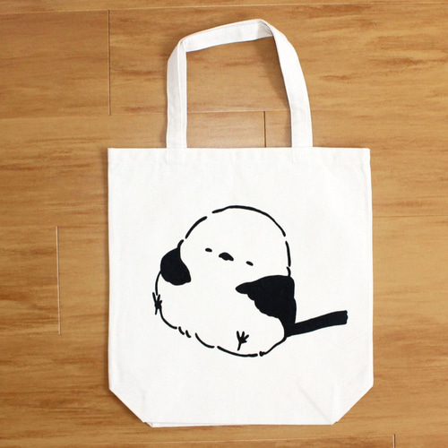 シマエナガの一瞬だけ横にならせて。。。 トートバッグ トートバッグ