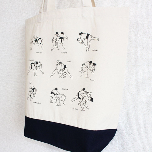 桃結子様オーダー☆トートバッグ おすもうさん 宇良関の決まり手 トートバッグ トートバッグ marutaka