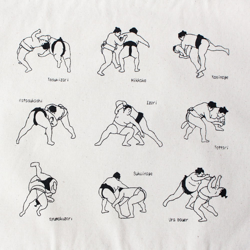 おすもうさん 宇良関の決まり手 トートバッグ トートバッグ marutaka