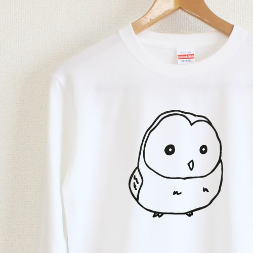 ふわっふわのメンフクロウ ロンT Tシャツ marutaka 通販 4688845