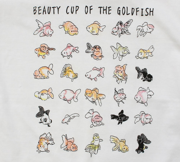 金魚のビューティーカップ　ロンT　ユニセックス 6枚目の画像