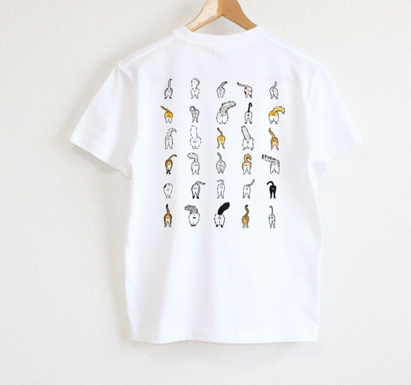 猫の尻Ｔシャツ　メンズタイプ 5枚目の画像