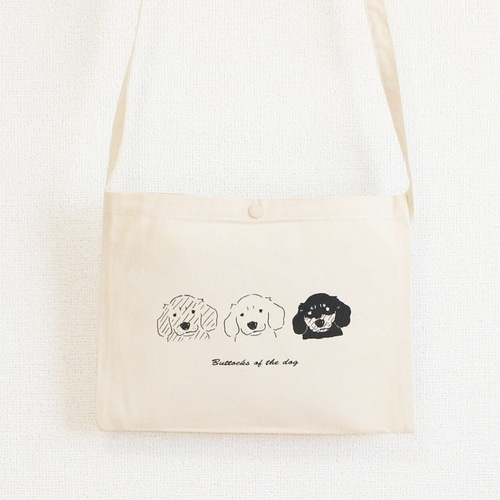 専用　ハンドメイド　サコッシュ　ハワイアン　動物柄　刺繍　柴犬　ダックスフンド ミニチュアダックスフンド刺繍 お散歩ハンドバッグ（名入れ可
