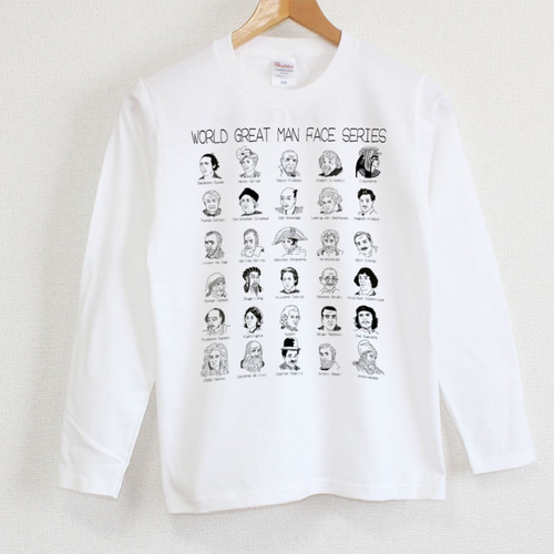 m*m様 ビンテージ　偉人集合　ロングtシャツ 世界の偉人たち ロンT ユニセックス Tシャツ marutaka 通販