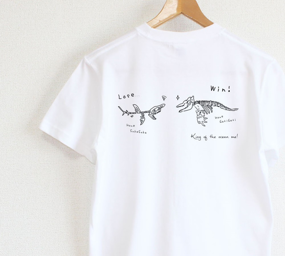 サメとシャチはどっちが強いの？Ｔシャツ　メンズタイプ 4枚目の画像