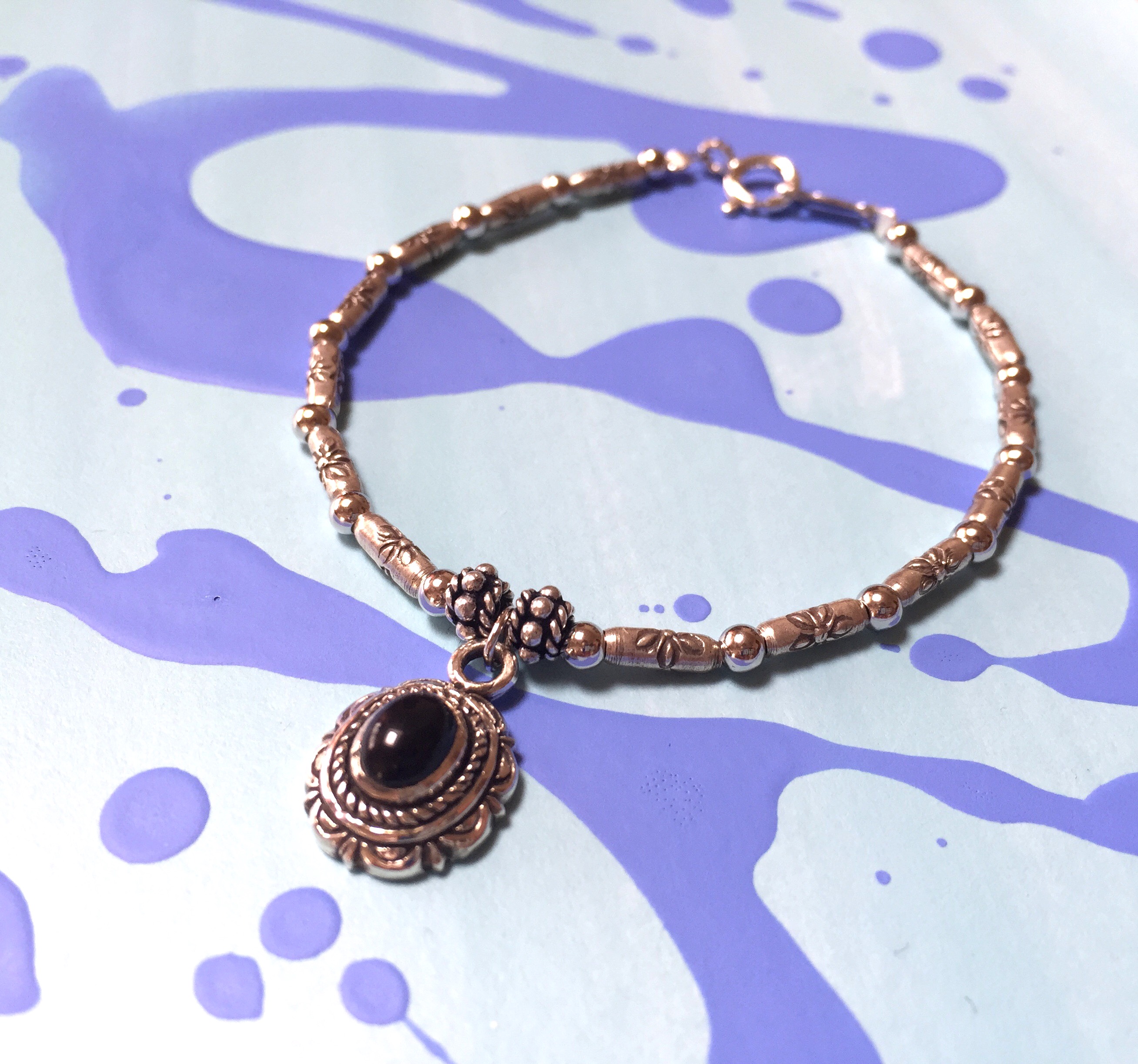 シルバー&オニキス  ☆天然石オニキス☆