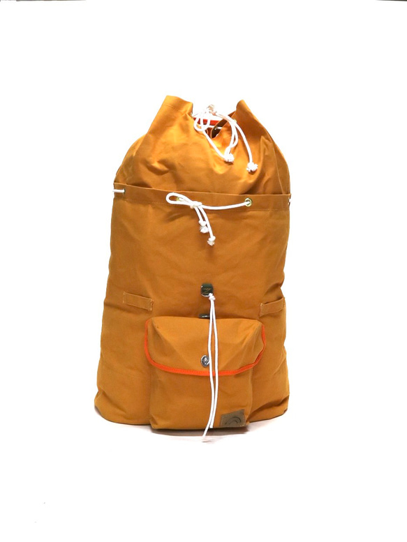 山菜採り用カサ上げ（黄色）リュック10号帆布⑩        
