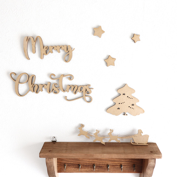 木製レターバナー クリスマス レターバナー MerryXmas MerryChristmas 4枚目の画像