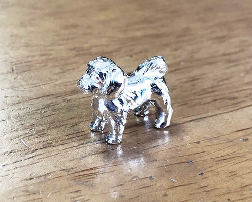 マルチーズ】シルバー1000犬の小さな置物 MalteseDog 純銀プチオブジェ